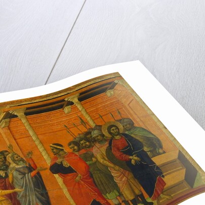 Altarpiece: Christ accused by the Pharisees by Duccio di Buoninsegna