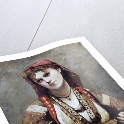 Portrait of Christine Nilson, or The Bohemian with a Mandolin, 1874 by Jean Baptiste Camille Corot