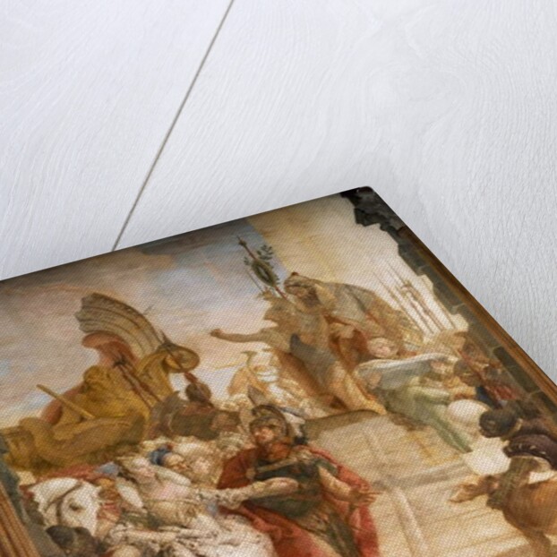 The Meeting of Marc Anthony and Cleopatra, detail, 1746-1747 by Simone II Baschenis