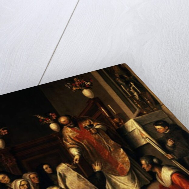 Pasquale Cicogna hearing Mass by Palma Il Giovane