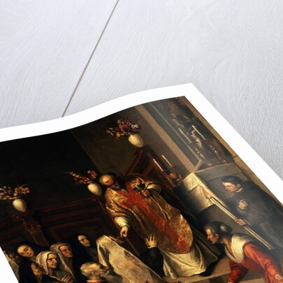 Pasquale Cicogna hearing Mass by Palma Il Giovane