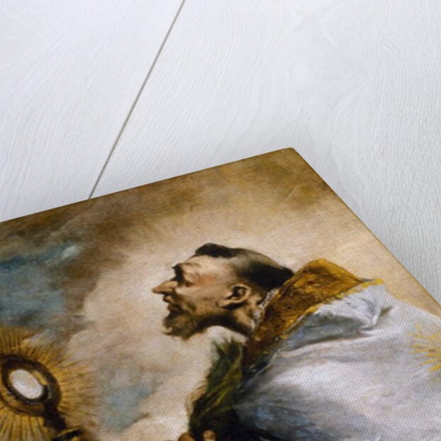 Saint in adoration of Holy Eucharist or Saint Norbert in ecstasy, 1740 by Francesco Guardi