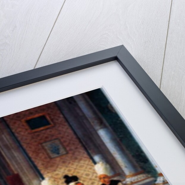 Suleiman III receiving dignitaries under canopy of Gate of Felicity in Topkapi by Konstantin Kapidagli