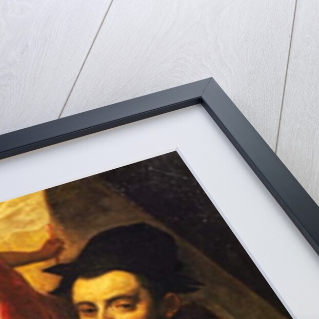 Self-portrait while painting Resurrection, 1580 by Palma Il Giovane