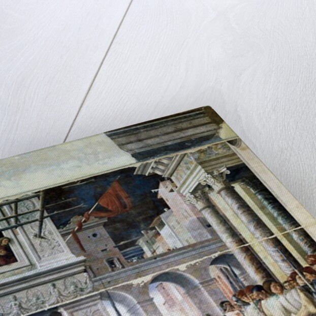 Transportation of Saint Christopher beheaded body by Andrea Mantegna