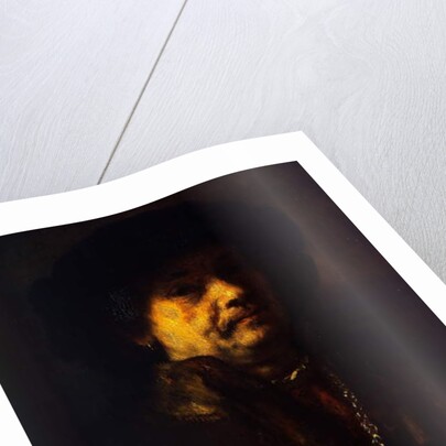 Self portrait in a fur coat with gold chain and earring, 1655 by Rembrandt Harmensz. van Rijn