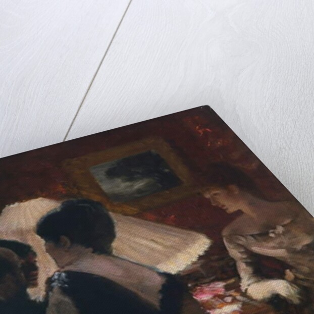 Around the lampshade, 1883 by Giuseppe or Joseph de Nittis