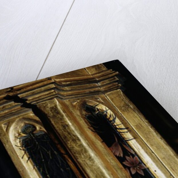 Adoration of the Magi detail of frame, 1423 by Gentile da Fabriano