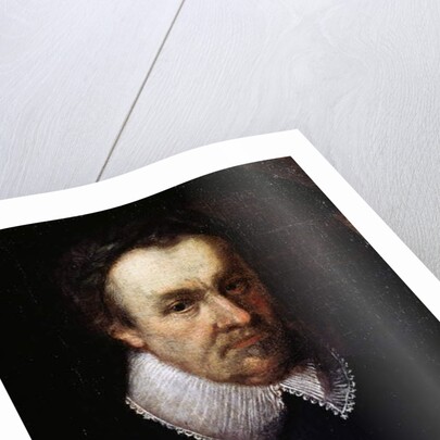 Portrait of Michael Drayton, English poet and playwright, 1628 by English School