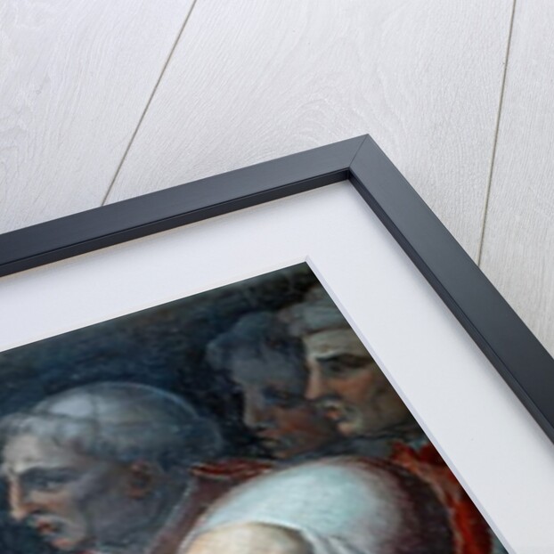 Marsilio Ficino flanked by Paolo del Pozzo Toscanelli, detail of Cosimo the Elder among philosophers and artists, 1556-1558 by Giorgio Vasari