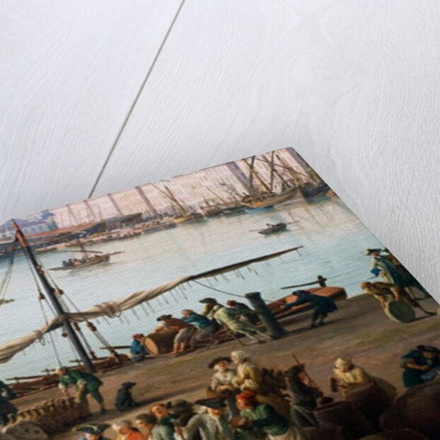 Third view of Toulon, view of old port from the side of the food stores, detail by Claude Joseph Vernet