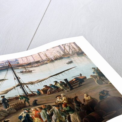 Third view of Toulon, view of old port from the side of the food stores, detail by Claude Joseph Vernet