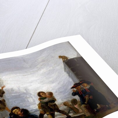 Children fighting and playing on a see-saw, 1782-1785 by Francisco Jose de Goya y Lucientes