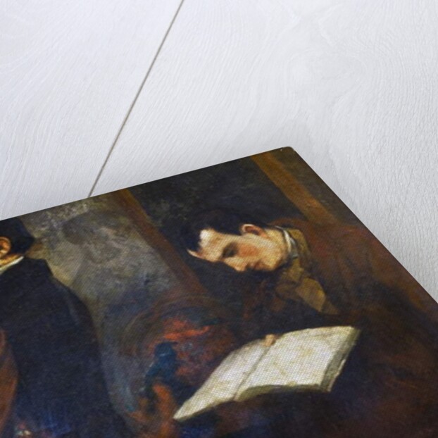 Charles Baudelaire, detail from The painter's studio, 1854- 1855 by Gustave Courbet