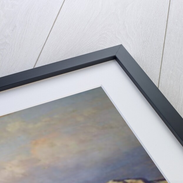 Fishermen in Nerano with Capri island in background by Consalvo Carelli