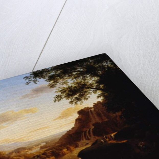 Landscape with waterfall by Antonio Marinoni