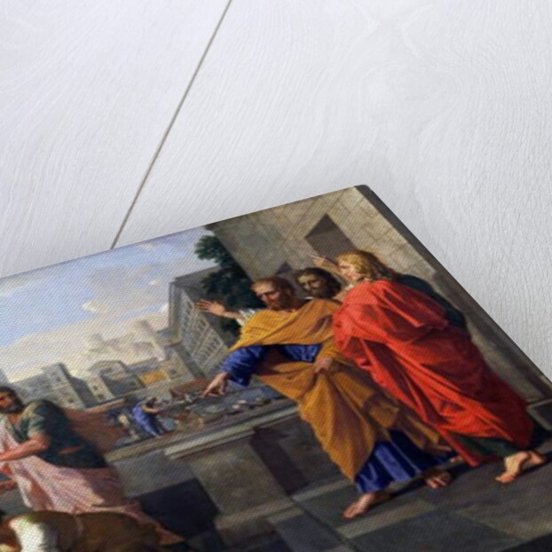 Death of Sapphira, wife of Ananias, who fell burning at St Peter's feet, c.1652 by Nicolas Poussin