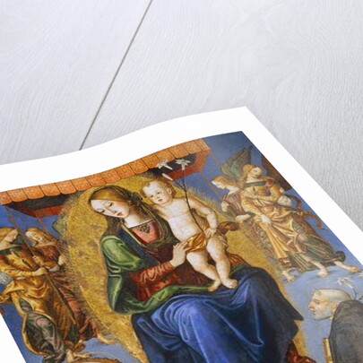 Madonna and Child with St Severino and Dominic by Bernardino di Mariotto