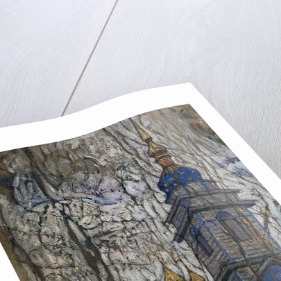 Wooden church, 1913 by Abraham Anshelovich Manievich