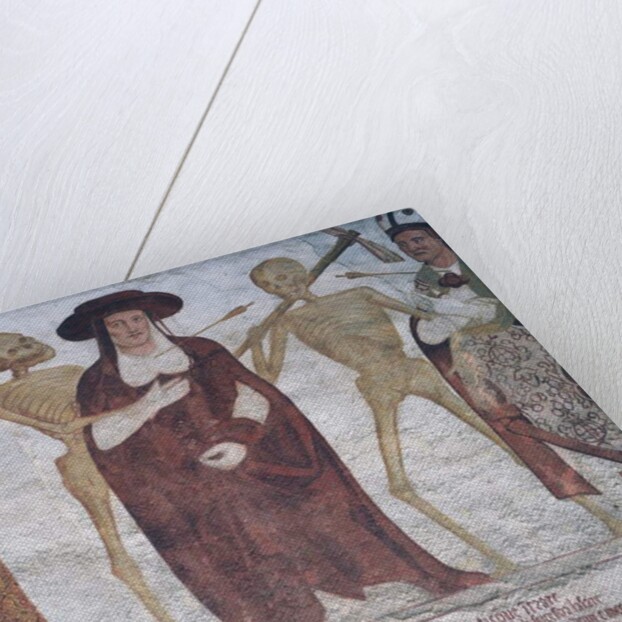 The Cardinal and Death, detail from The Dance of Death, 1539 by Simone II Baschenis