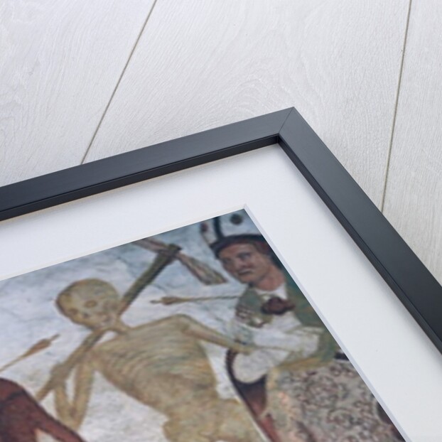 The Cardinal and Death, detail from The Dance of Death, 1539 by Simone II Baschenis