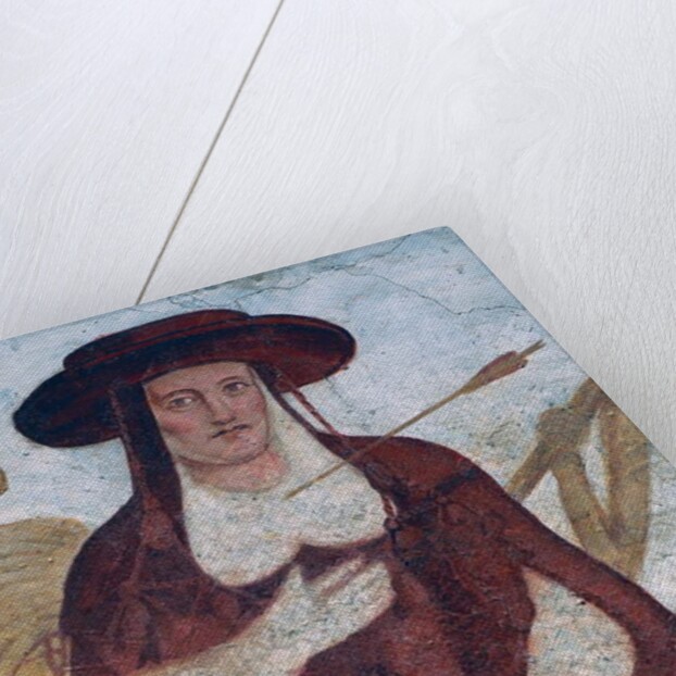 The Cardinal and Death, detail from The Dance of Death, 1539 by Simone II Baschenis