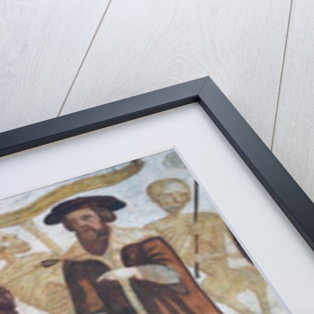 Death with the King, the Queen and the Doctor, detail from The Dance of Death, 1539 by Simone II Baschenis