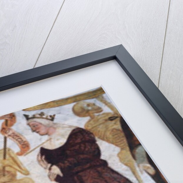 Death with the King and the Queen, detail from The Dance of Death, 1539 by Simone II Baschenis