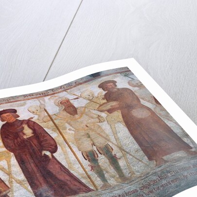 Death with the Queen, the Duke, the Doctor and the rich miser by Simone II Baschenis