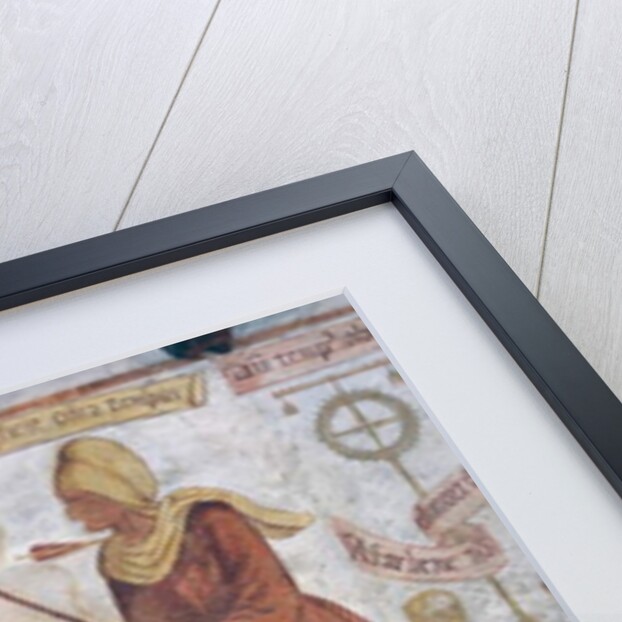 Death with the nun, the young woman and the old woman by Simone II Baschenis