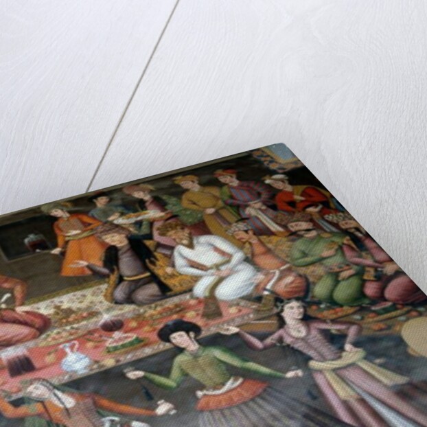 Shah Abbas I Great receiving Nadr Vali Muhammad Khan of Khanate of Bukhara, Reception Hall, 1647 by Persian School