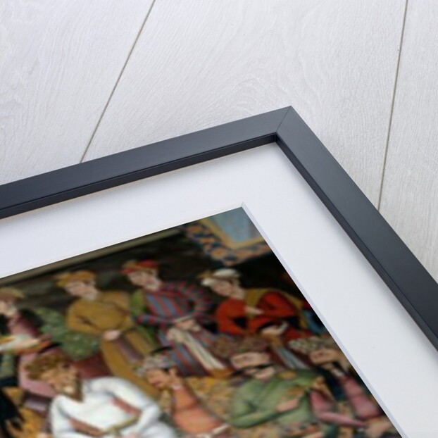 Shah Abbas I Great receiving Nadr Vali Muhammad Khan of Khanate of Bukhara, Reception Hall, 1647 by Persian School