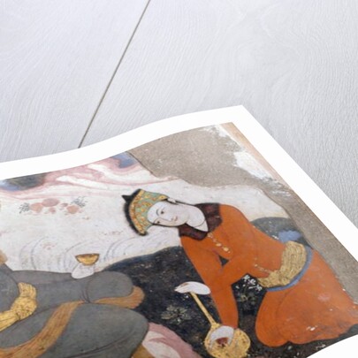 Female figures with glass and bottle, 1647 by Persian School