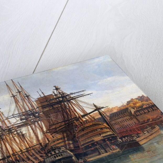 The Port of Brest, 1794 by Jean-Francois Hue