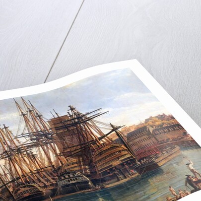 The Port of Brest, 1794 by Jean-Francois Hue
