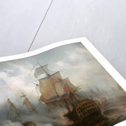 The Redoutable in the Battle of Trafalgar, October 21, 1805 by Auguste Etienne Francois Mayer