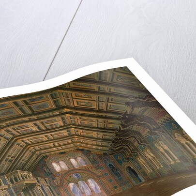 Design for the Great Hall of the Meistersinger of Nuremburg, the Royal Castle of Neuschvanstein, 1878 by Christian Jank