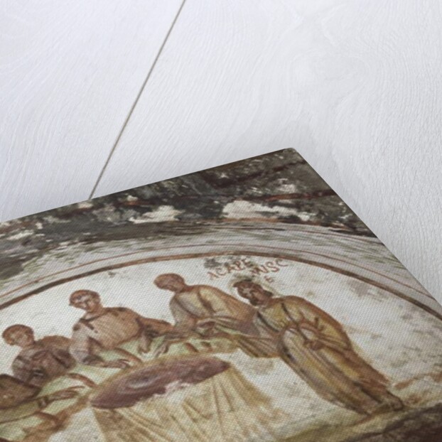 Fresco depicting banquet scene by Roman