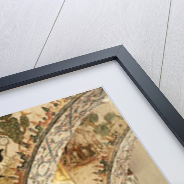 Chapel frescoes depicting religious and daily life scenes by School Peruvian