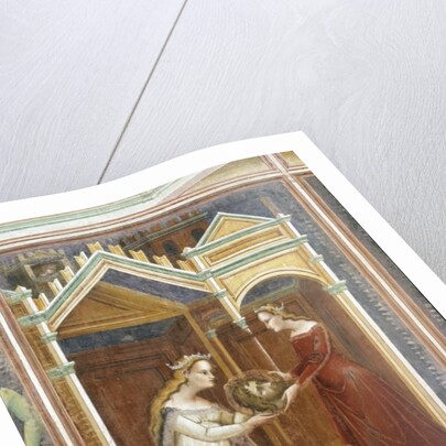 Salome offering the head of John the Baptist to her mother Herodius, c.1350-60 by Italian School