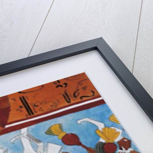 Reconstruction of the Bonampak frescoes showing a procession of musicians by Mayan