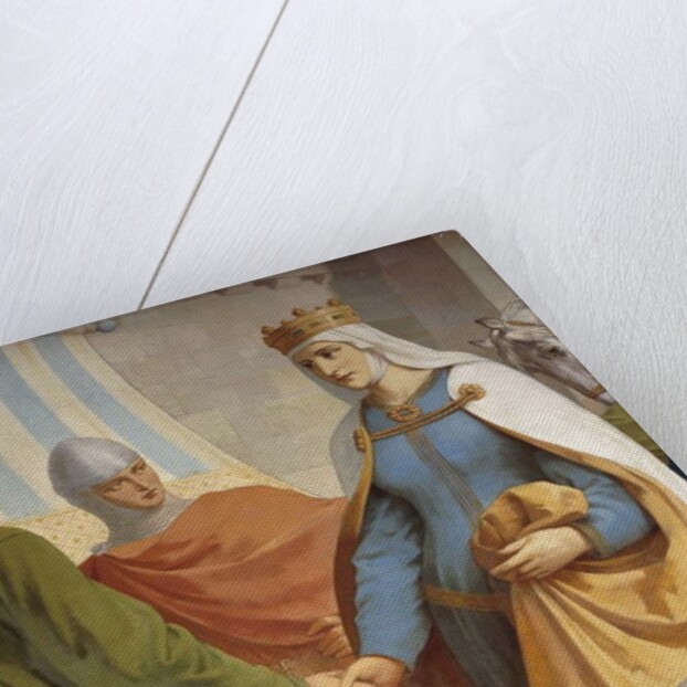 Parzival bidding farewell to his mother, Queen Herzeloyde by Christian Jank