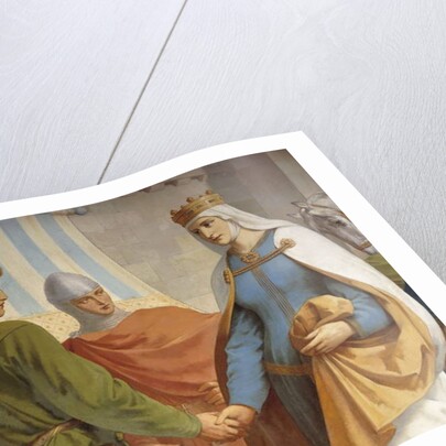 Parzival bidding farewell to his mother, Queen Herzeloyde by Christian Jank