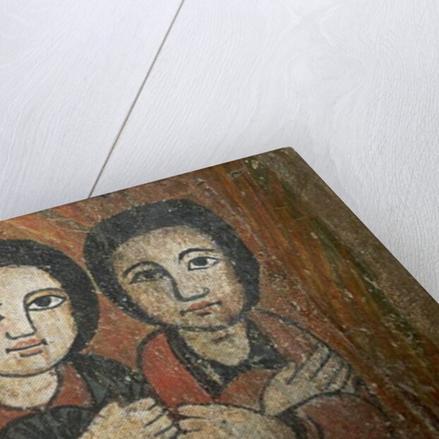 Detail of wall painting by School Ethiopian