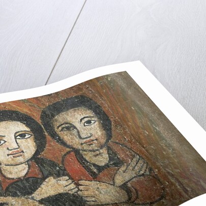 Detail of wall painting by School Ethiopian