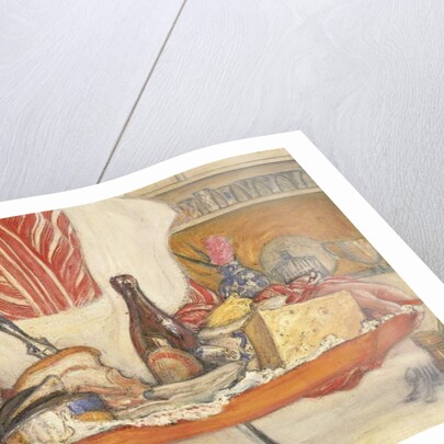 Housemaid, breakfast tray, detail by Carl Larsson