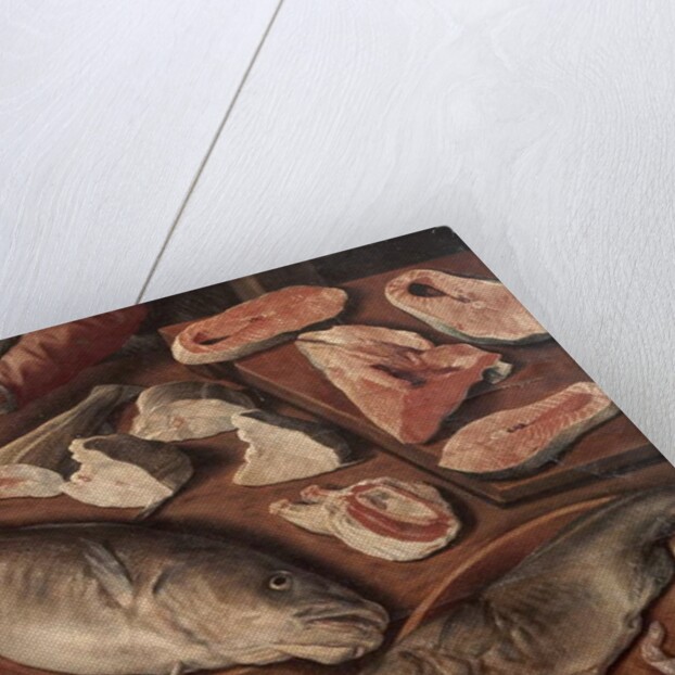 Fish market, 1569, Detail by Joachim Beuckelaer or Bueckelaer