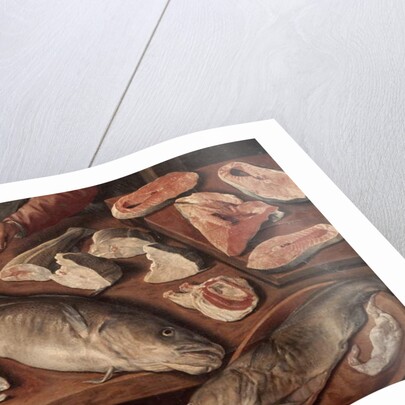 Fish market, 1569, Detail by Joachim Beuckelaer or Bueckelaer