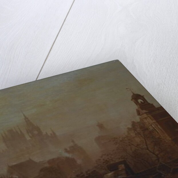 The Station and Saint Pancras Hotel on Pentonville Road, London sunset, 1884 by John O'Connor