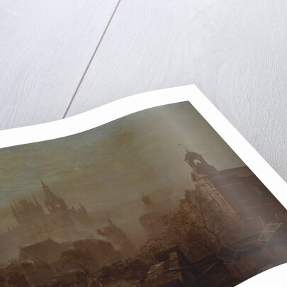 The Station and Saint Pancras Hotel on Pentonville Road, London sunset, 1884 by John O'Connor